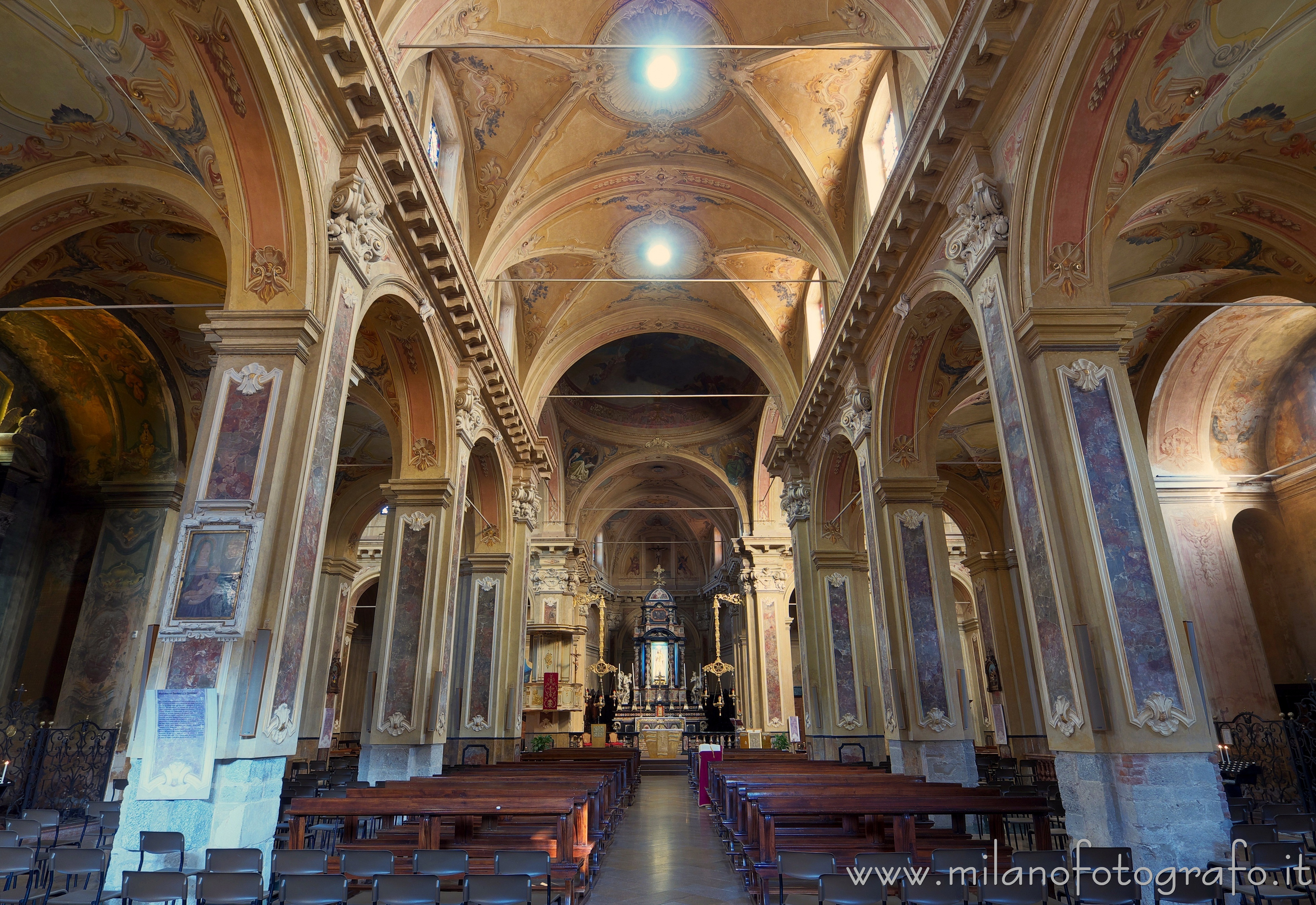 Vimercate (Monza e Brianza, Italy) - Interior of the Sanctuary of the Blessed Virgin of the Rosary